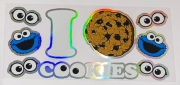 1707 - Cookie Monster holographic UV-DTF 16oz Cup Wrap