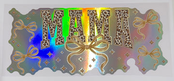 1697 - Mama holographic UV-DTF 16oz Cup Wrap