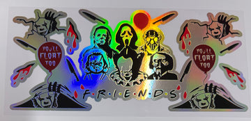 1690 - Friends holographic UV-DTF 16oz Cup Wrap