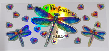 1677 - The future is mine holographic UV-DTF 16oz Cup Wrap