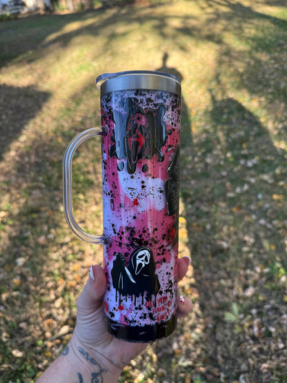 Ghost face blood drip 20oz stainless steel tumbler
