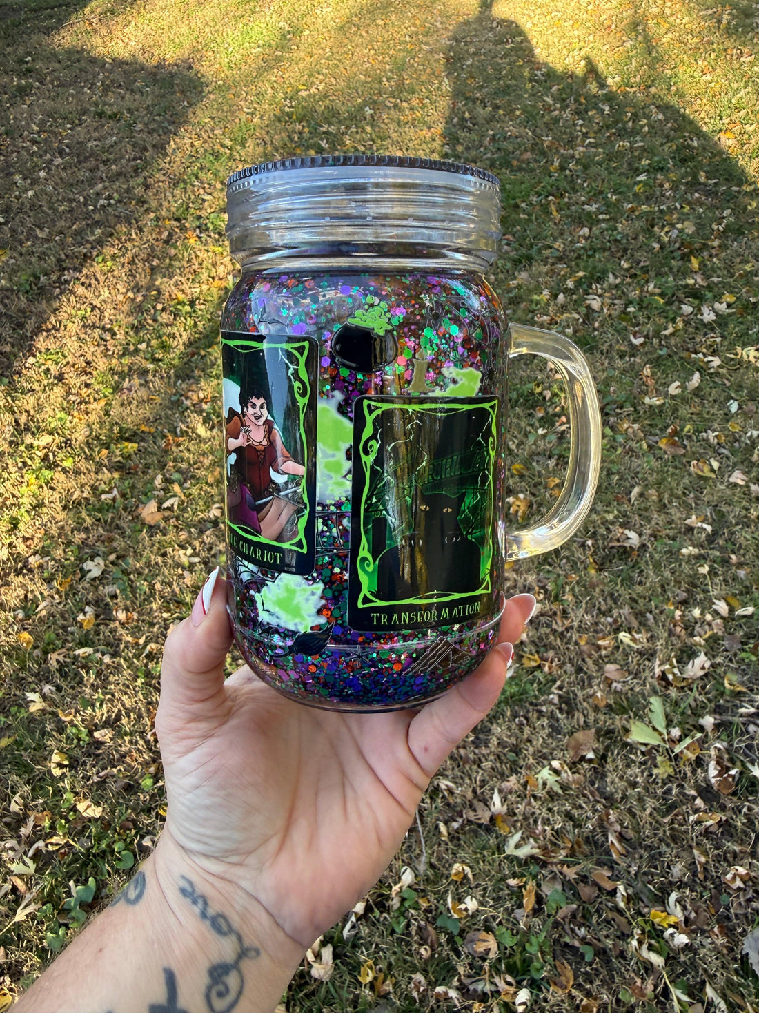 Hocus Pocus 20oz Mason Jar SnowGlobe Cup