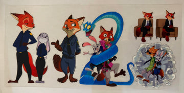 3019 - Zootopia UV-DTF 16oz Cup Wrap