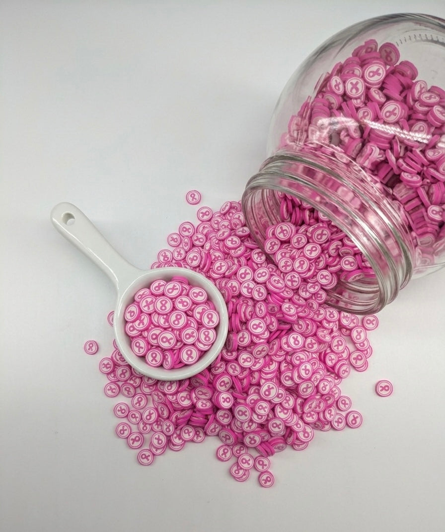 Breast Cancer Ribbon - Polymer Clay (Not Edible) 5mm 30g bags