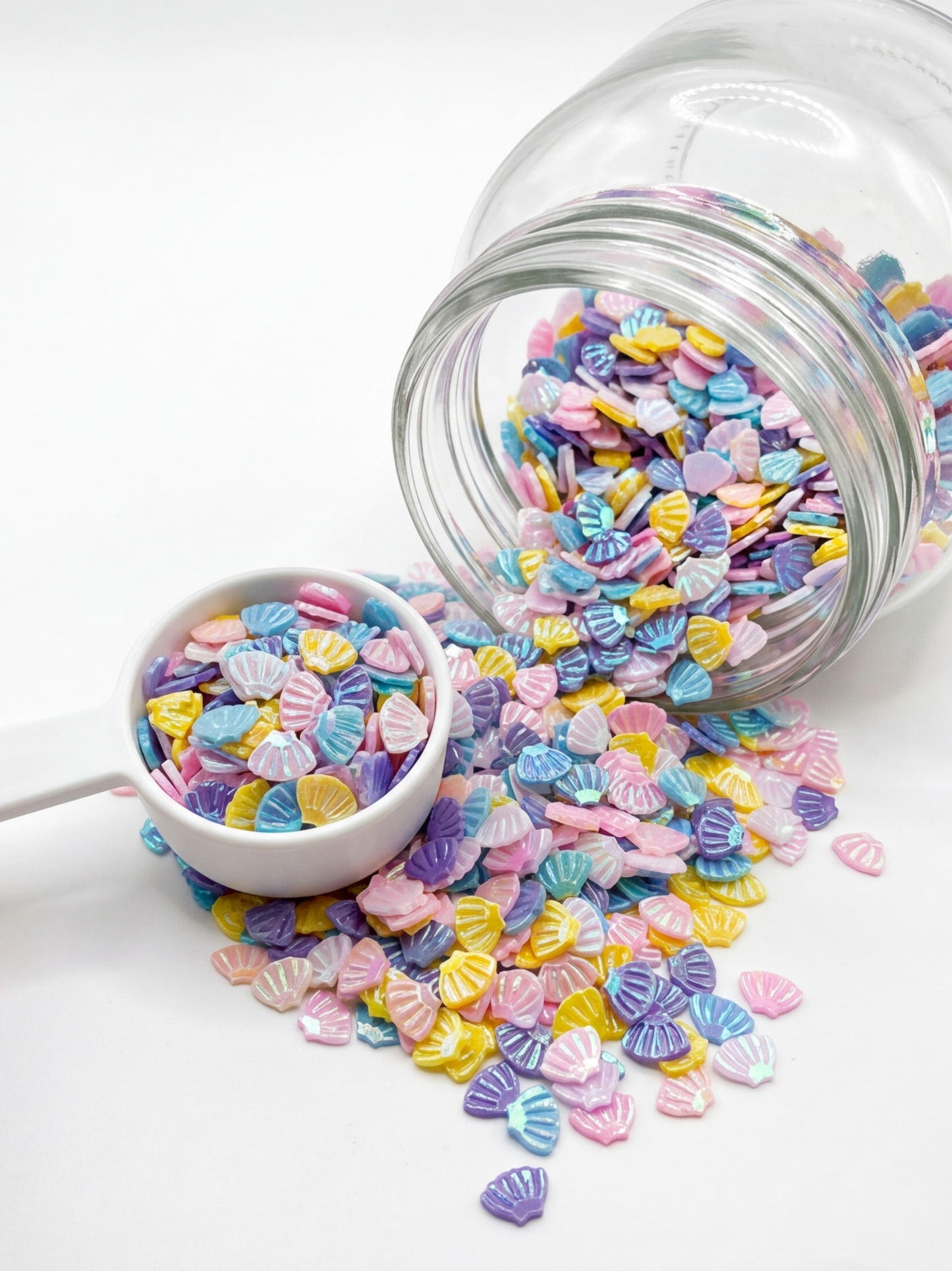 Multi Color Seashell - Polymer Clay (Not Edible) 5mm 30g bag