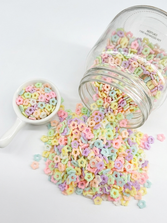 Glow in the dark flowers - Polymer Clay (Not Edible) 5mm 30g bag