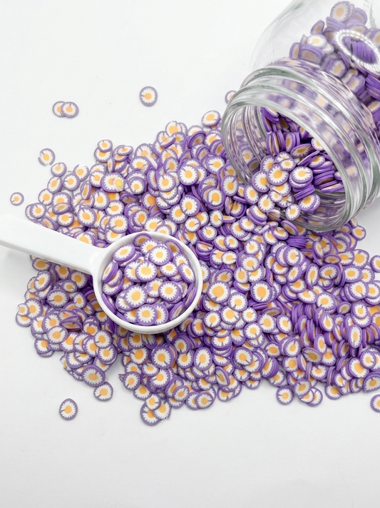 Purple Daisy - Polymer Clay (Not Edible) 5mm 30g bag