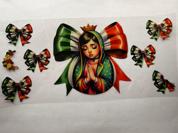 523 - Mexican girl praying UV-DTF 16oz Cup Wrap