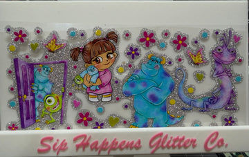 4278 - Monster glitter UV-DTF 16oz Cup Wrap