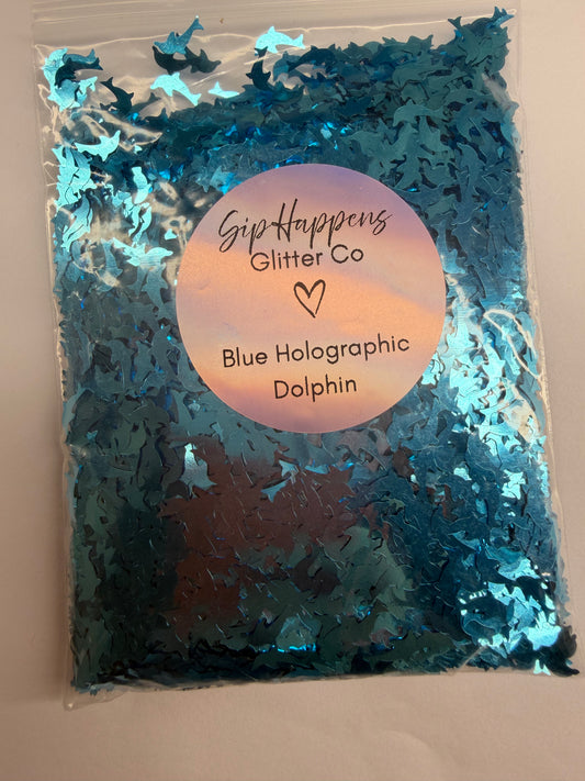Holographic Dolphin Shape Glitter
