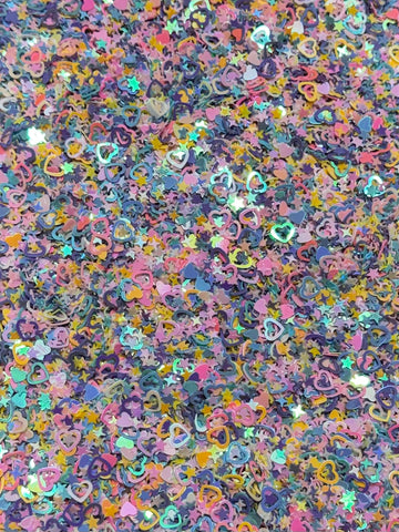 Multi Color Stars & Hearts - Pvc shape