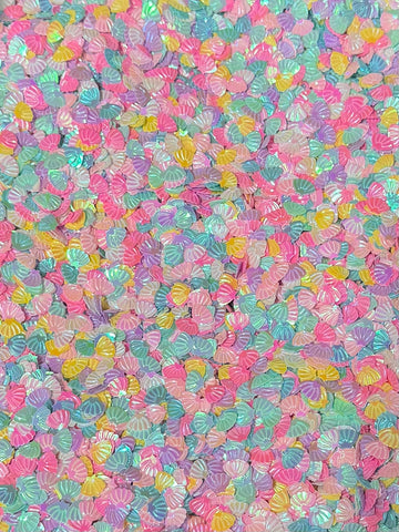 Multi Color Seashell - PVC Shape glitter