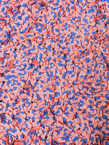 American Flag Polymer Clay (Not Editable) 5mm