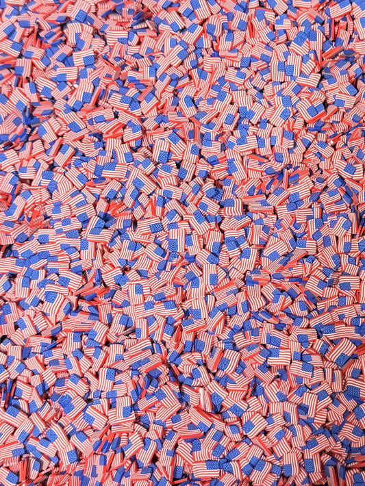 American Flag Polymer Clay (Not Editable) 5mm 30g Bag
