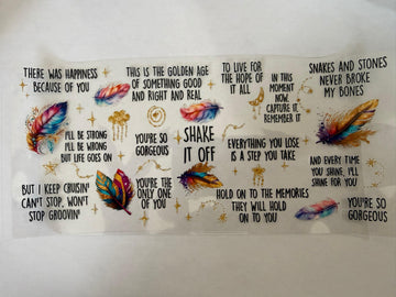 1401 - Shake it off UV-DTF 16oz Cup Wrap