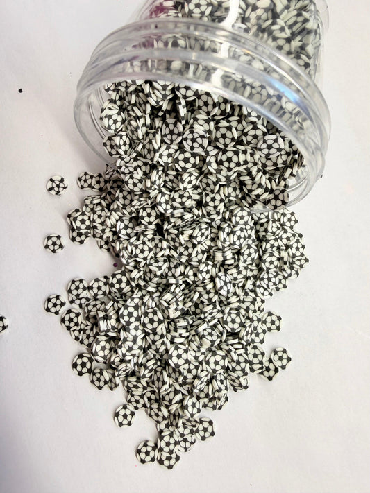 Soccer Ball Polymer Clay (Not Edible) 5mm 10g bags
