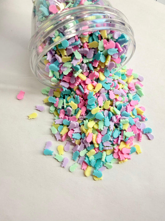 Multi Color Bunnies Polymer Clay (Not Edible) 5mm 10g bags