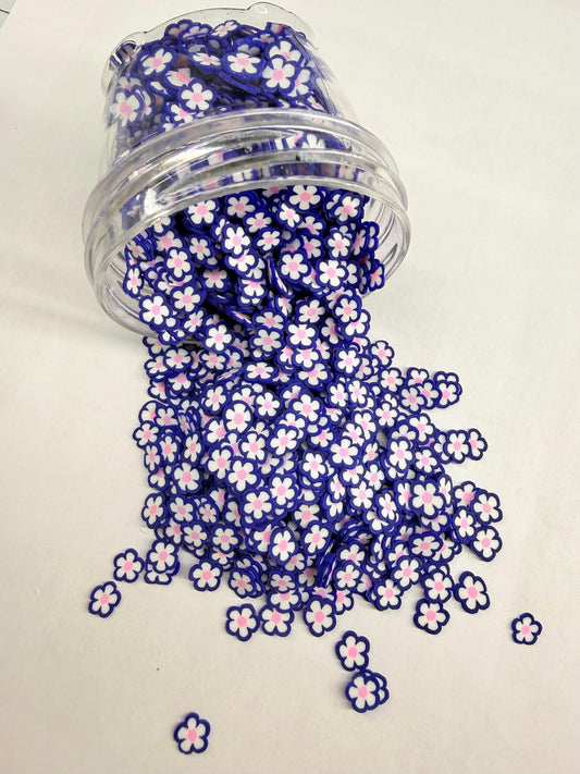 Blue Flower Polymer Clay (Not Edible) 5mm 10g bags