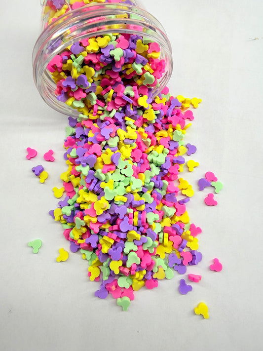 Multi Color Mouse Head Polymer Clay (Not Edible) 5mm 10 g bags