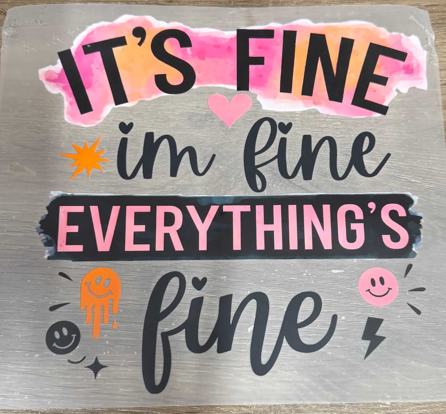 It's fine I'm fine everythings fine