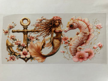 3720 - Mermaid Uvdtf 16oz cup wrap
