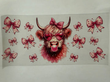 3706 - Highland cow UV-DTF 16oz Cup Wrap