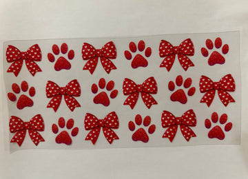 3699 - Paw prints UV-DTF 16oz Cup Wrap
