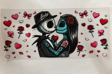 3630 - Jack & Sally UV-DTF 16oz Cup Wrap