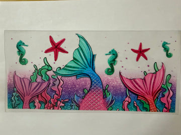 3568 - Mermaid tale UV-DTF 16oz Cup Wrap
