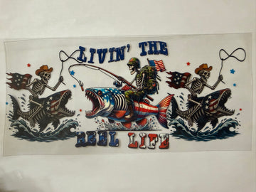 3506 - Living the reel life UV-DTF 16oz Cup Wrap