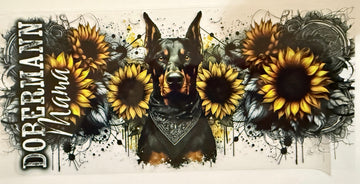 2365 - Doberman mama UV-DTF 16oz Cup Wrap