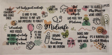 2525 - Midwife UV-DTF 16oz Cup Wrap