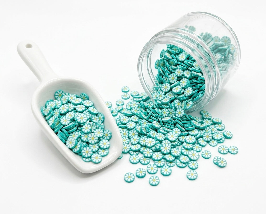 Blue Daisy Polymer Clay (Not Edible) 5mm 30g bag