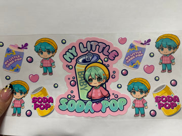 3891 - My little soda pop Saja Boys UV-DTF 16oz Cup Wrap