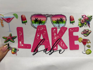 3868 - Lake Babe UV-DTF 16oz Cup Wrap