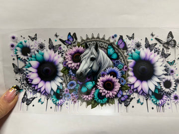 3849 - White Horse UV-DTF 16oz Cup Wrap