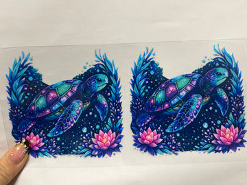 3827 - Sea turtle UV-DTF 16oz Cup Wrap