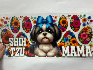 3823 - Shih Tzu  mama UV-DTF 16oz Cup Wrap