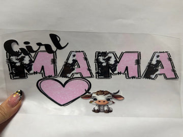 3820 - Girl mama UV-DTF 16oz Cup Wrap