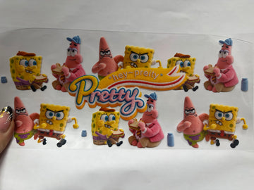 3807 - Spongebob UV-DTF 16oz Cup Wrap