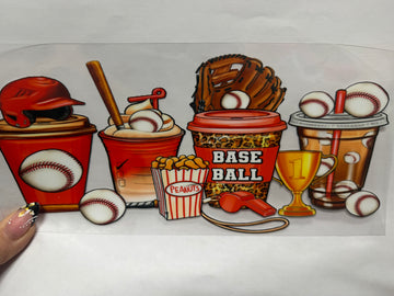 3796 - Baseball UV-DTF 16oz Cup Wrap