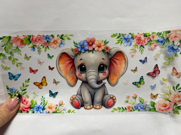 3773 - Elephant UV-DTF 16oz Cup Wrap