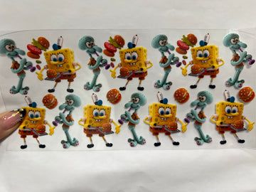 3731 - Spongebob UV-DTF 16oz Cup Wrap