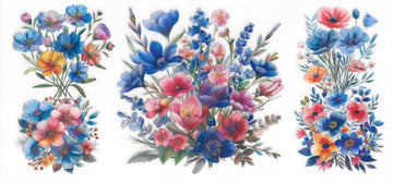 1634 - Flowers Holographic UV-DTF 16oz Cup Wrap