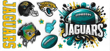 1724 - Jaguars UV-DTF 16oz Cup Wrap