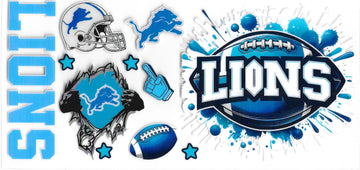 1725 - Lions UV-DTF 16oz Cup Wrap