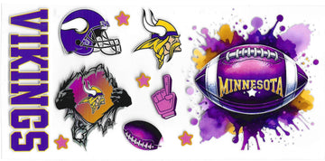 1728 - Vikings UV-DTF 16oz Cup Wrap