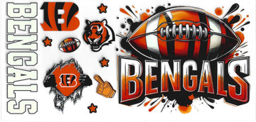 1729 - Bengals UV-DTF 16oz Cup Wrap