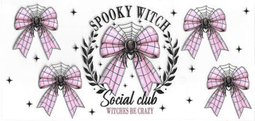 1736 - Spooky Witch Social Club UV-DTF 16oz Cup Wrap