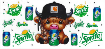 1737 - Sprite highland cow UV-DTF 16oz Cup Wrap
